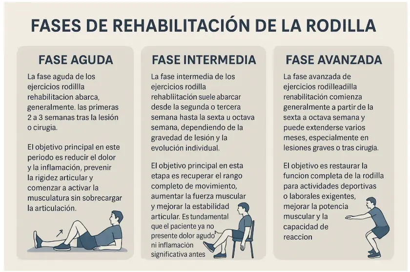 Fases de rehabilitacion de rodilla